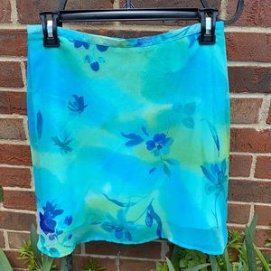 Tracy Evans blue/green floral skirt